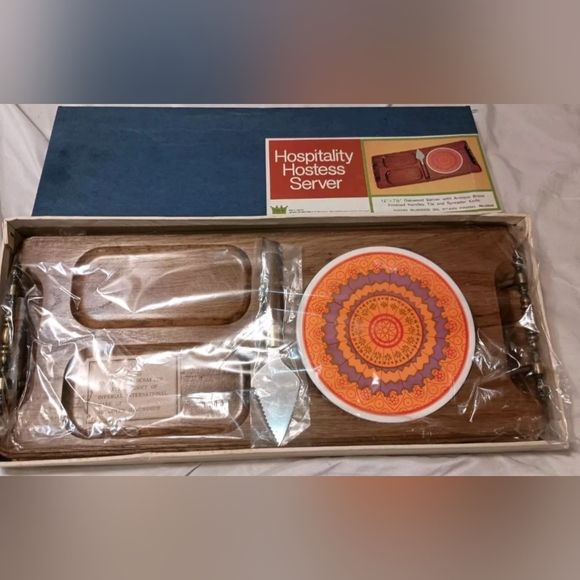 Vintage 1971 new with tags Imperial hostess hospitality server from Japan - Picture 13 of 13